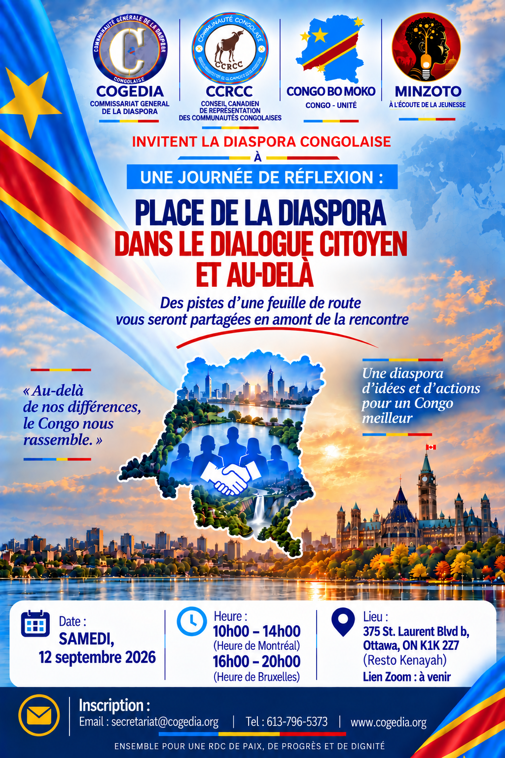 Rencontre de la diaspora congolaise à Ottawa le 12 septembre 2026
